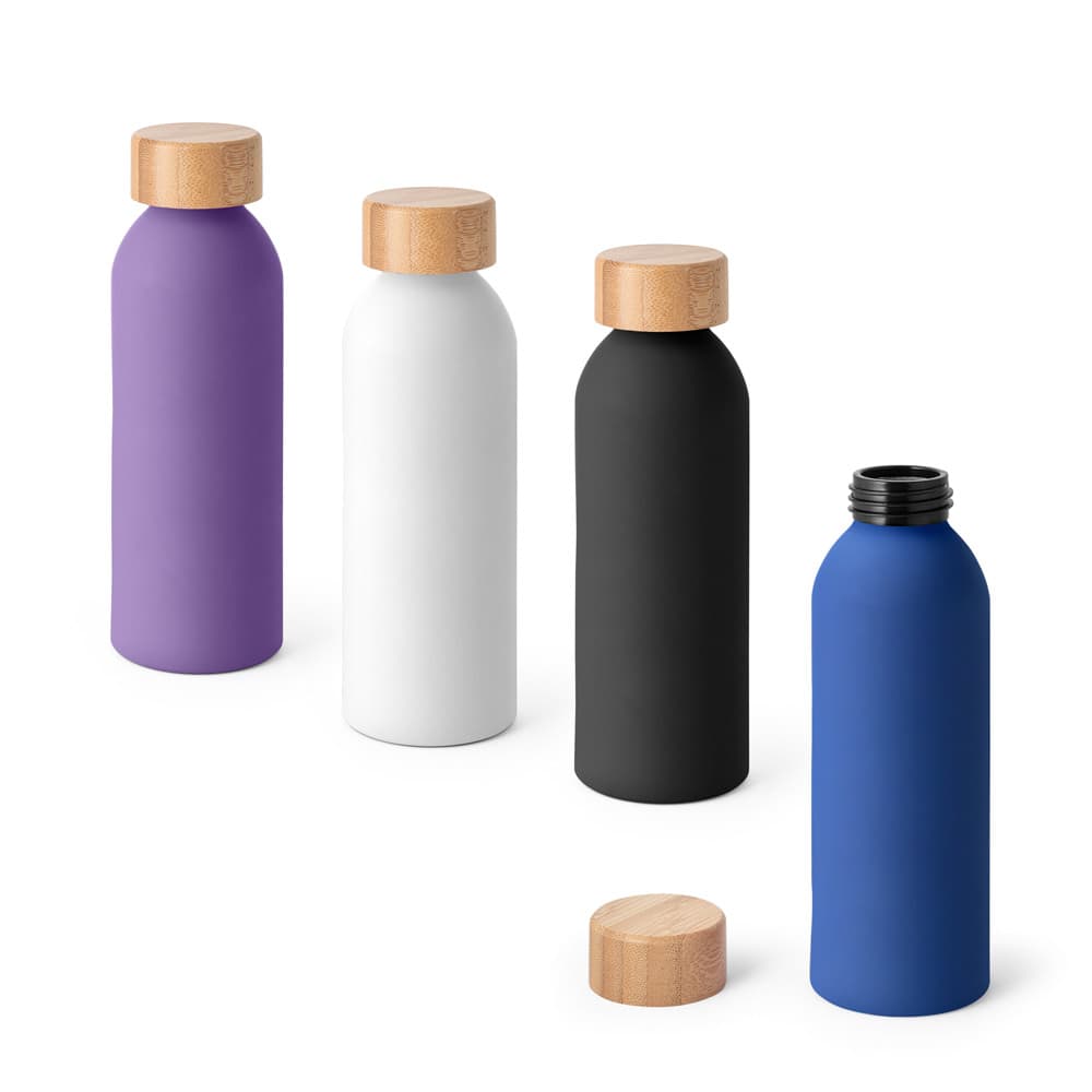 squeeze aluminio soft 550 ml com tampa bambu