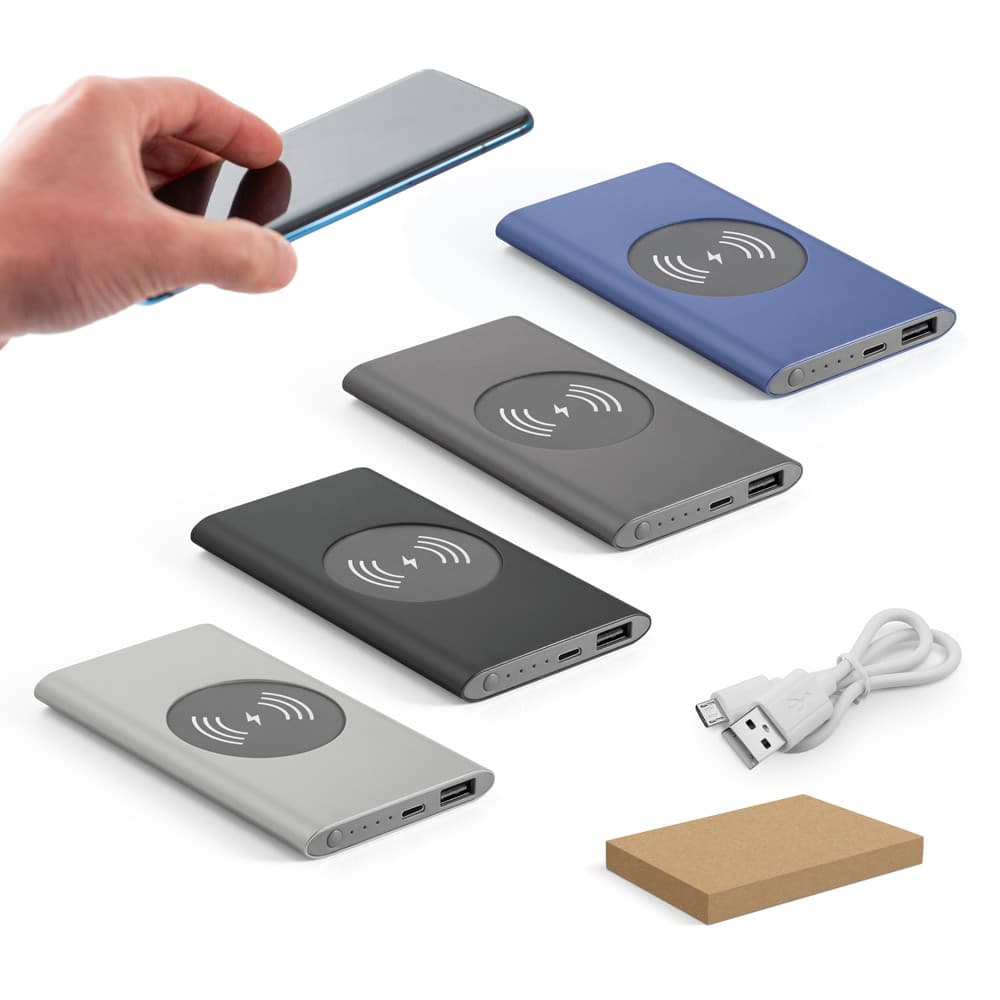 bateria portátil cassini 4000mah com carregador wireless 5w