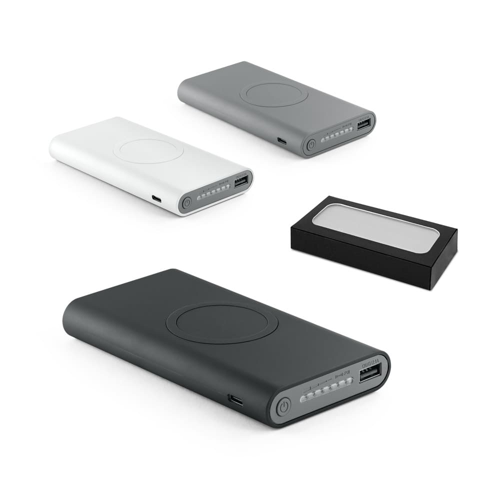 Bateria Portátil Indução Wireless 10.000 mAh ABS