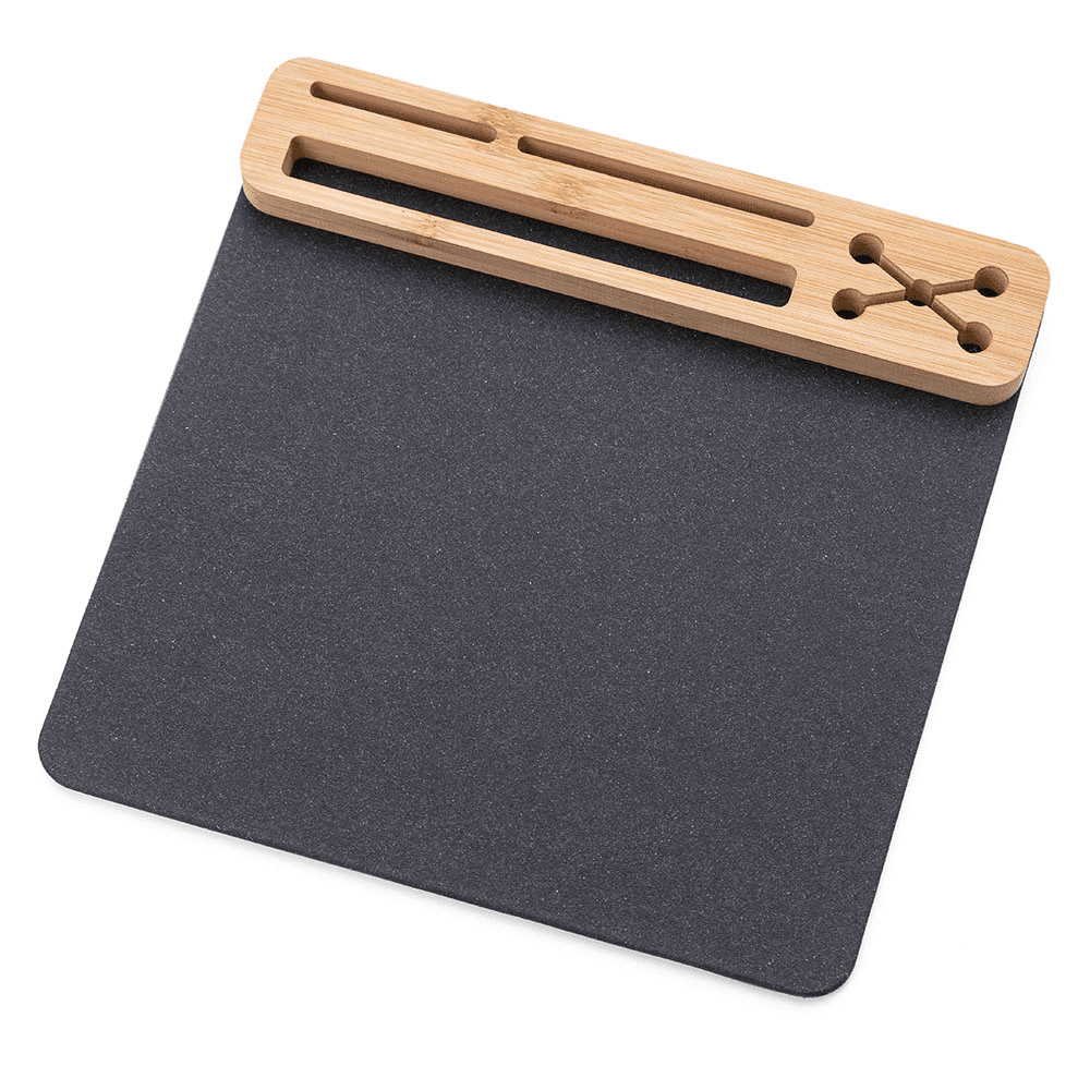 Mouse Pad em Bambu e Sintético Grafite